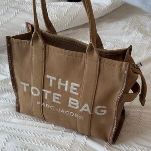 Authentic Marc Jacobs Tan Canvas Tote Bag